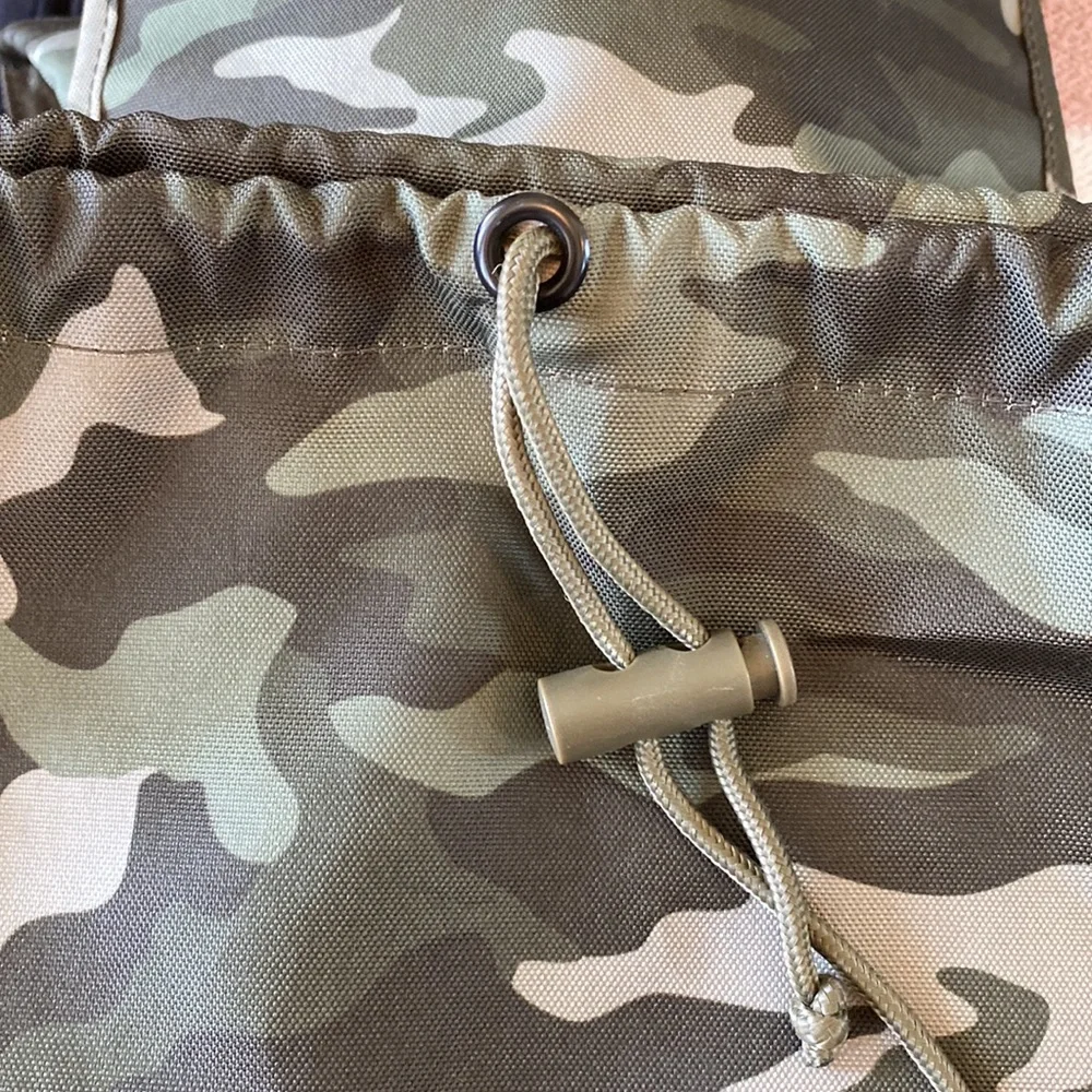 PINK Victoria Secret Green Camo Backpack 10.5” High